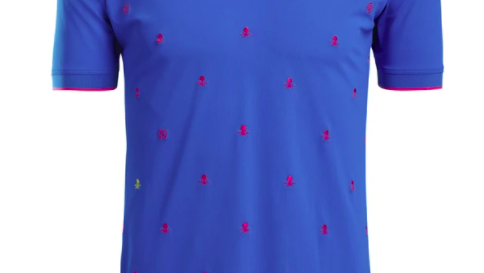 SKULL & T'S EMBROIDERED POLO